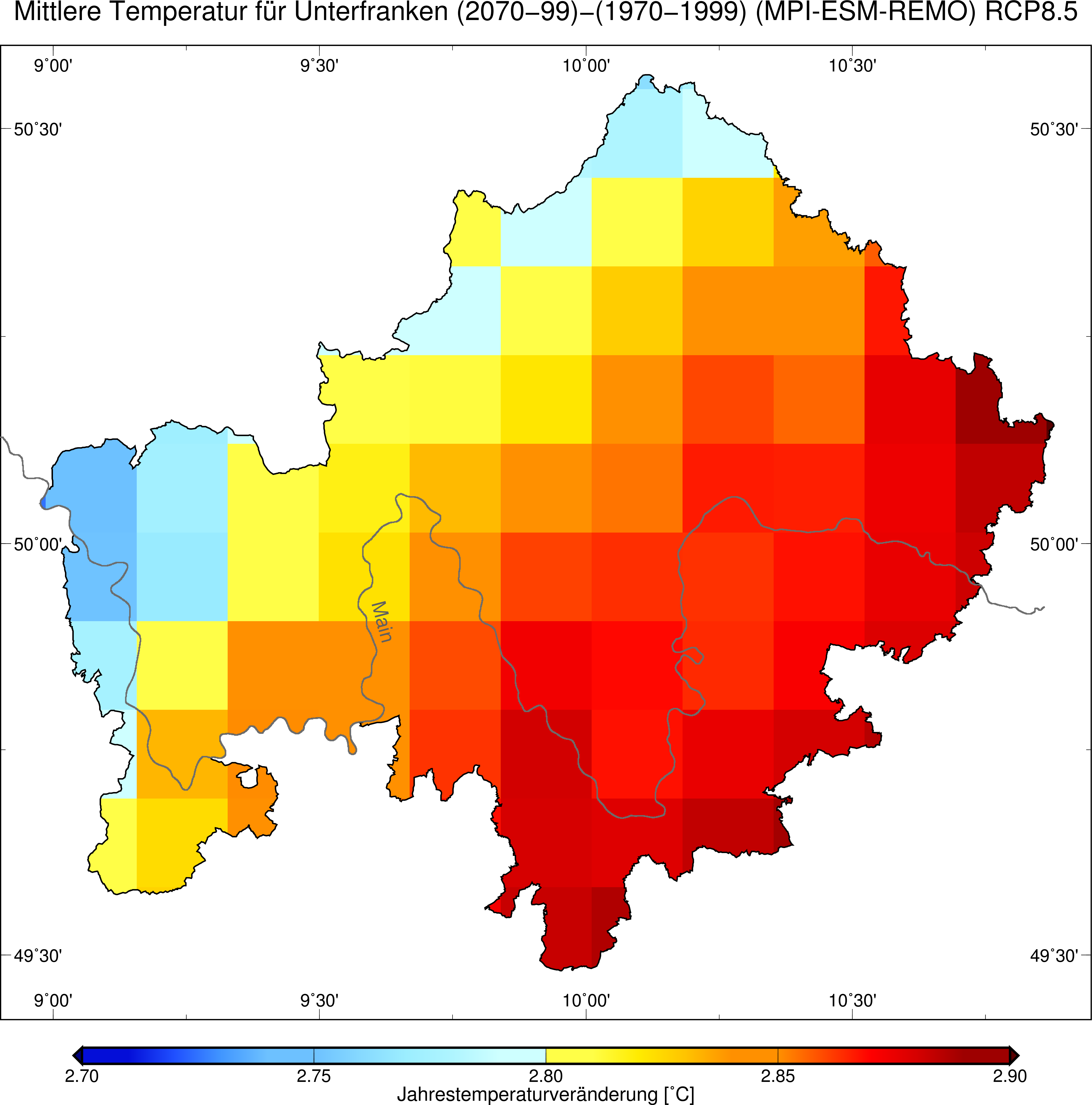 Mittlere Temperaturveränderung